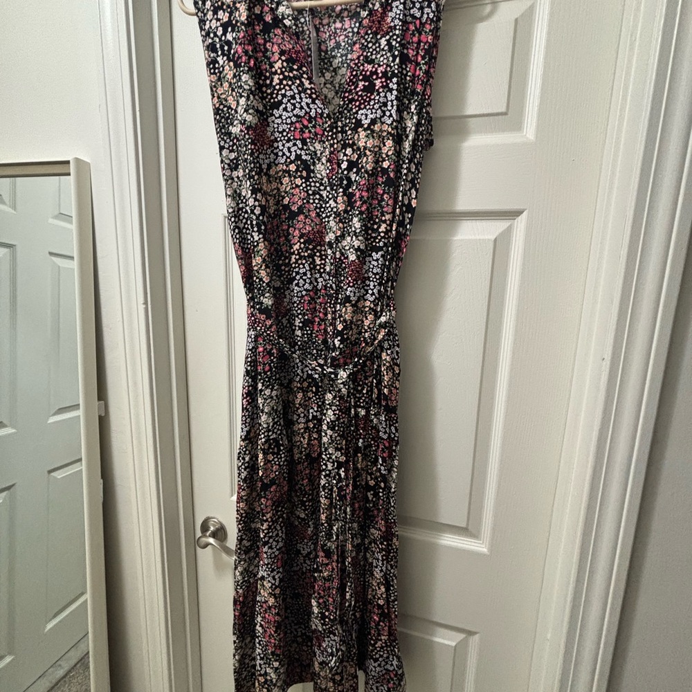 Purple and Pink Sleeveless Maxi Sundress